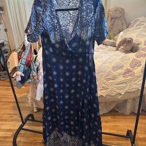 Blue Floral Maxi Dress